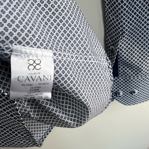 NWT. House Of Cavani Long Sleeve Shirt. 16.5 Large, Button Down with Pattern - Picture 4 of 8